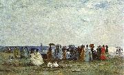 Eugene Boudin Bathers on the Beach at Trouville oil painting on canvas